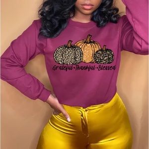 Grateful Thankful Blessed  Thanksgiving long sleeve T-shirt